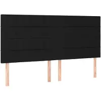 vidaXL Hoofdbord zwart 180x5x118/128 cm stof