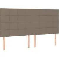 vidaXL Hoofdbord taupe 180x5x118/128 cm Stof