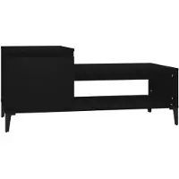 vidaXL Salontafel 100x50x45 cm bewerkt hout zwart