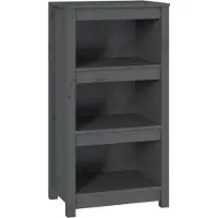 vidaXL Boekenkast 50x35x97 cm massief grenenhout grijs