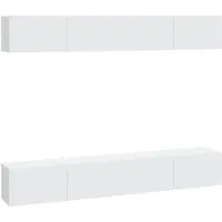 vidaXL Tv-wandmeubels 4 st 100x30x30 cm wit
