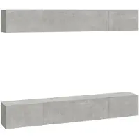 vidaXL Tv-wandmeubels 4 st 100x30x30 cm betongrijs