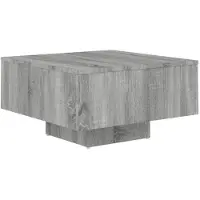 vidaXL Salontafel 60x60x31,5 cm bewerkt hout grijs sonoma eikenkleurig