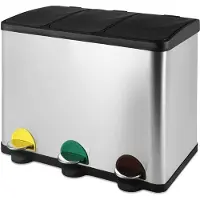Chimb Prullenbak - 24/45/60 Liter met 3 Vakken voor in de Keuken