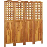 vidaXL Kamerscherm met 4 panelen 162x2x180 cm massief acaciahout