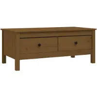 vidaXL Salontafel 100x50x40 cm massief grenenhout honingbruin