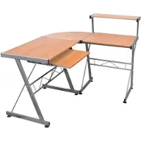 vidaXL Hoekcomputerbureau, bruin, 132x112x99 cm, houtvezel