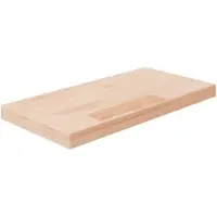 vidaXL Plank 40x20x2,5 cm onbehandeld massief eikenhout