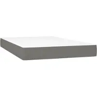 vidaXL Pocketveringmatras medium 120x200x20 cm stof donkergrijs