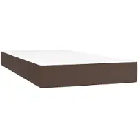 vidaXL Pocketveringmatras medium 90x200x20 cm kunstleer bruin