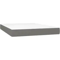 vidaXL Pocketveringmatras medium 140x190x20 cm stof donkergrijs