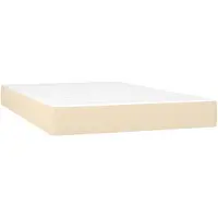 vidaXL Pocketveringmatras medium 120x200x20 cm stof crèmekleurig
