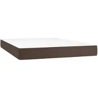 vidaXL Pocketveringmatras medium 140x190x20 cm kunstleer bruin