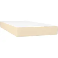 vidaXL Pocketveringmatras medium 100x200x20 cm stof crèmekleurig