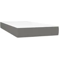 vidaXL Pocketveringmatras 90x190x20 cm stof donkergrijs