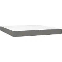 vidaXL Pocketveringmatras medium 160x200x20 cm stof donkergrijs
