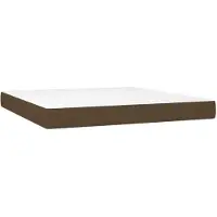 vidaXL - Pocketveringmatras - 160x200x20 - cm - stof - donkerbruin