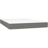 vidaXL Pocketveringmatras, medium, donkergrijs, 140x200x20 cm, stof