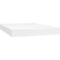 vidaXL Pocketveringmatras medium 140x200x20 cm kunstleer wit