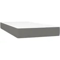 vidaXL Pocketveringmatras, medium, donkergrijs, 80x200x20 cm, stof