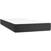 vidaXL Pocketveringmatras medium 100x200x20 cm kunstleer zwart