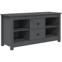 vidaXL Tv-meubel 103x36,5x52 cm massief grenenhout grijs