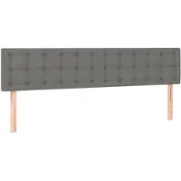 vidaXL Hoofdborden 180x5x78/88 cm stof donkergrijs