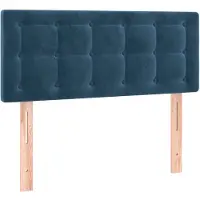 vidaXL Hoofdbord 100x5x78/88 cm fluweel donkerblauw