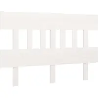 vidaXL Hoofdbord 203,5x3x81 cm massief grenenhout wit