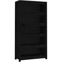 vidaXL Boekenkast 80x35x154 cm massief grenenhout zwart