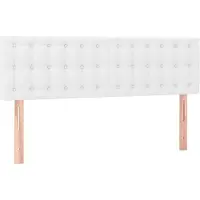 vidaXL Hoofdborden 144x5x78/88 cm kunstleer wit