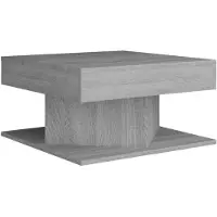 vidaXL Salontafel 57x57x30 cm bewerkt hout grijs sonoma eikenkleurig