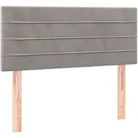 vidaXL Hoofdbord 100x5x78/88 cm fluweel lichtgrijs