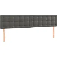 vidaXL Hoofdborden 180x5x78/88 cm fluweel donkergrijs
