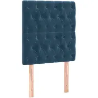 vidaXL Hoofdbord donkerblauw 80x7x118/128 cm fluweel