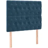 vidaXL Hoofdbord donkerblauw 90x7x118/128 cm fluweel