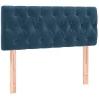 vidaXL Hoofdbord 90x7x78/88 cm fluweel donkerblauw