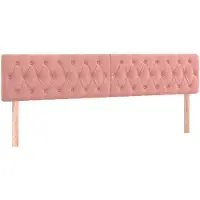 vidaXL Hoofdborden 180x7x78/88 cm fluweel roze