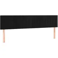 vidaXL Hoofdborden 160x5x78/88 cm fluweel zwart