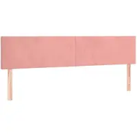 vidaXL Hoofdborden 200x5x78/88 cm fluweel roze
