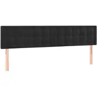 vidaXL Hoofdborden 200x5x78/88 cm fluweel zwart
