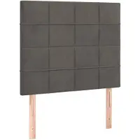 vidaXL Hoofdbord donkergrijs 100x5x118/128 cm Fluweel