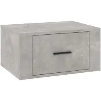 vidaXL Nachtkastje wandgemonteerd 50x36x25 cm betongrijs