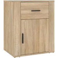 vidaXL Nachtkastje 50x36x60 cm bewerkt hout sonoma eikenkleurig