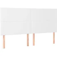 vidaXL Hoofdbord wit 180x5x118/128 cm kunstleer