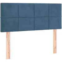 vidaXL Hoofdbord 100x5x78/88 cm fluweel donkerblauw