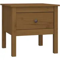 vidaXL Bijzettafel 50x50x49 cm massief grenenhout honingbruin