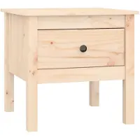 vidaXL Bijzettafel 50x50x49 cm massief grenenhout