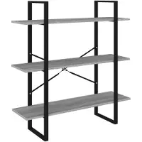 vidaXL Boekenkast 100x30x105 cm bewerkt hout grijs sonoma eikenkleurig