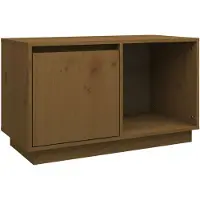 vidaXL Tv-meubel 74x35x44 cm massief grenenhout honingbruin